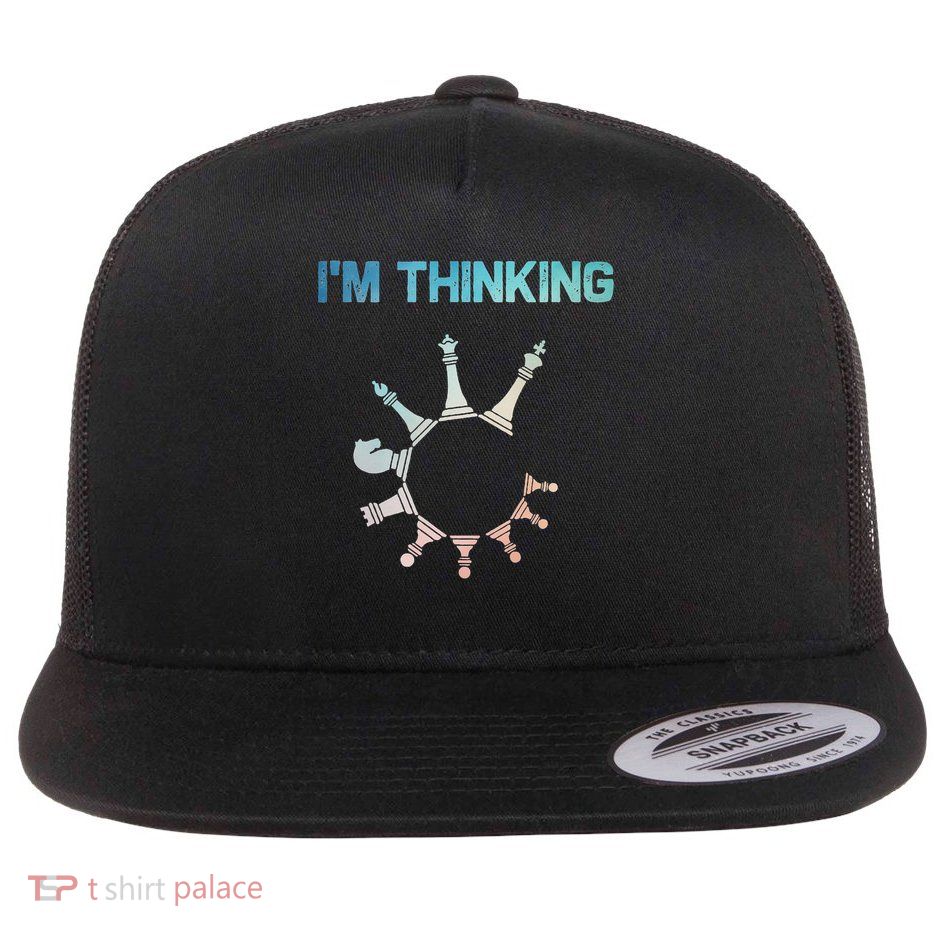 Chess Art For Women Chess Player Chess Lover Flat Bill Trucker Hat