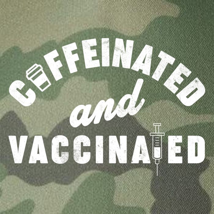 Caffeinated And Vaccinated Legacy Tie Dye Trucker Hat