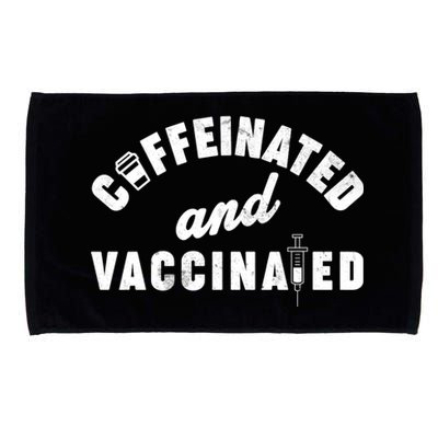 Caffeinated And Vaccinated Microfiber Hand Towel