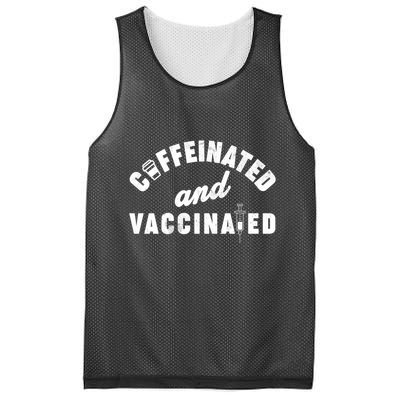 Caffeinated And Vaccinated Mesh Reversible Basketball Jersey Tank