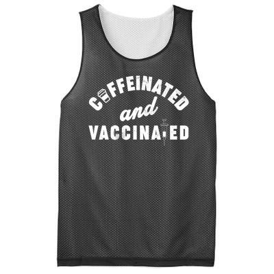 Caffeinated And Vaccinated Mesh Reversible Basketball Jersey Tank