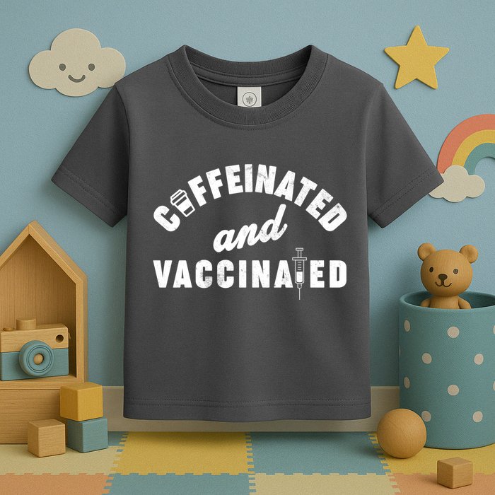 Caffeinated And Vaccinated Toddler T-Shirt