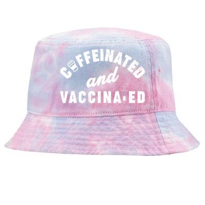 Caffeinated And Vaccinated Tie-Dyed Bucket Hat