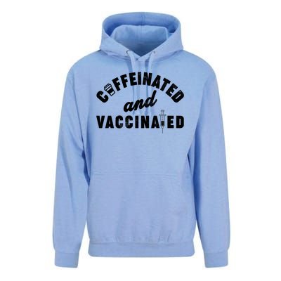 Caffeinated And Vaccinated Unisex Surf Hoodie