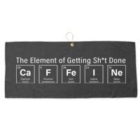 Caffeine The Element Of Getting Shit Done Large Microfiber Waffle Golf Towel