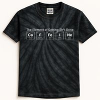 Caffeine The Element Of Getting Shit Done Kids Tie-Dye T-Shirt