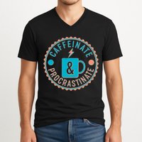 Caffinate & Procrastinate V-Neck T-Shirt