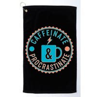 Caffinate & Procrastinate Golf Towel