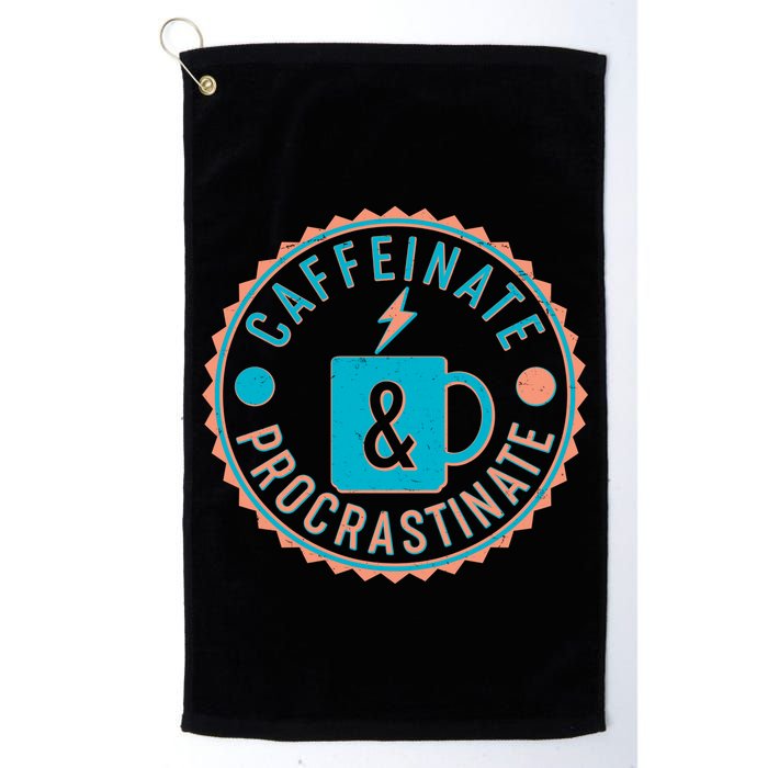 Caffinate & Procrastinate Golf Towel