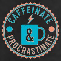 Caffinate & Procrastinate Golf Towel