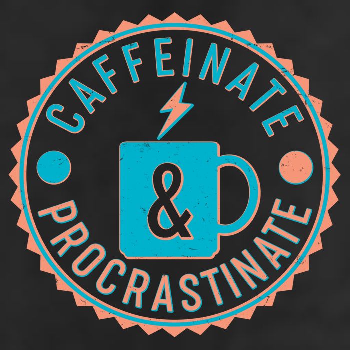 Caffinate & Procrastinate Golf Towel