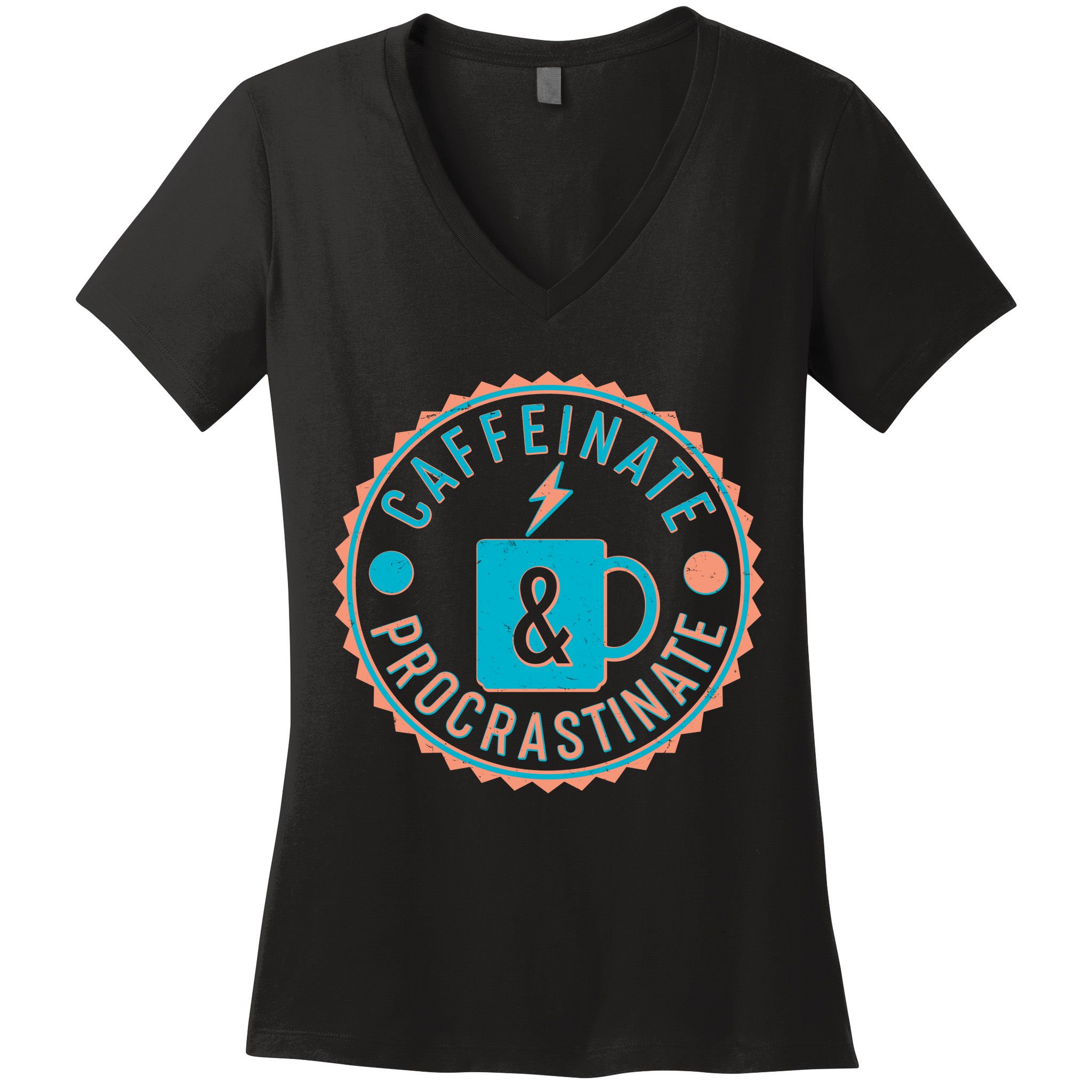 Caffinate & Procrastinate Women's V-Neck T-Shirt