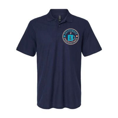 Caffinate & Procrastinate Softstyle Adult Sport Polo