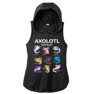 Cute Axolotl Girl Axolotl Gift Ladies PosiCharge Tri-Blend Wicking Draft Hoodie Tank