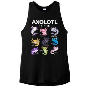 Cute Axolotl Girl Axolotl Gift Ladies PosiCharge Tri-Blend Wicking Tank