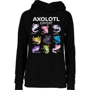 Cute Axolotl Girl Axolotl Gift Womens Funnel Neck Pullover Hood