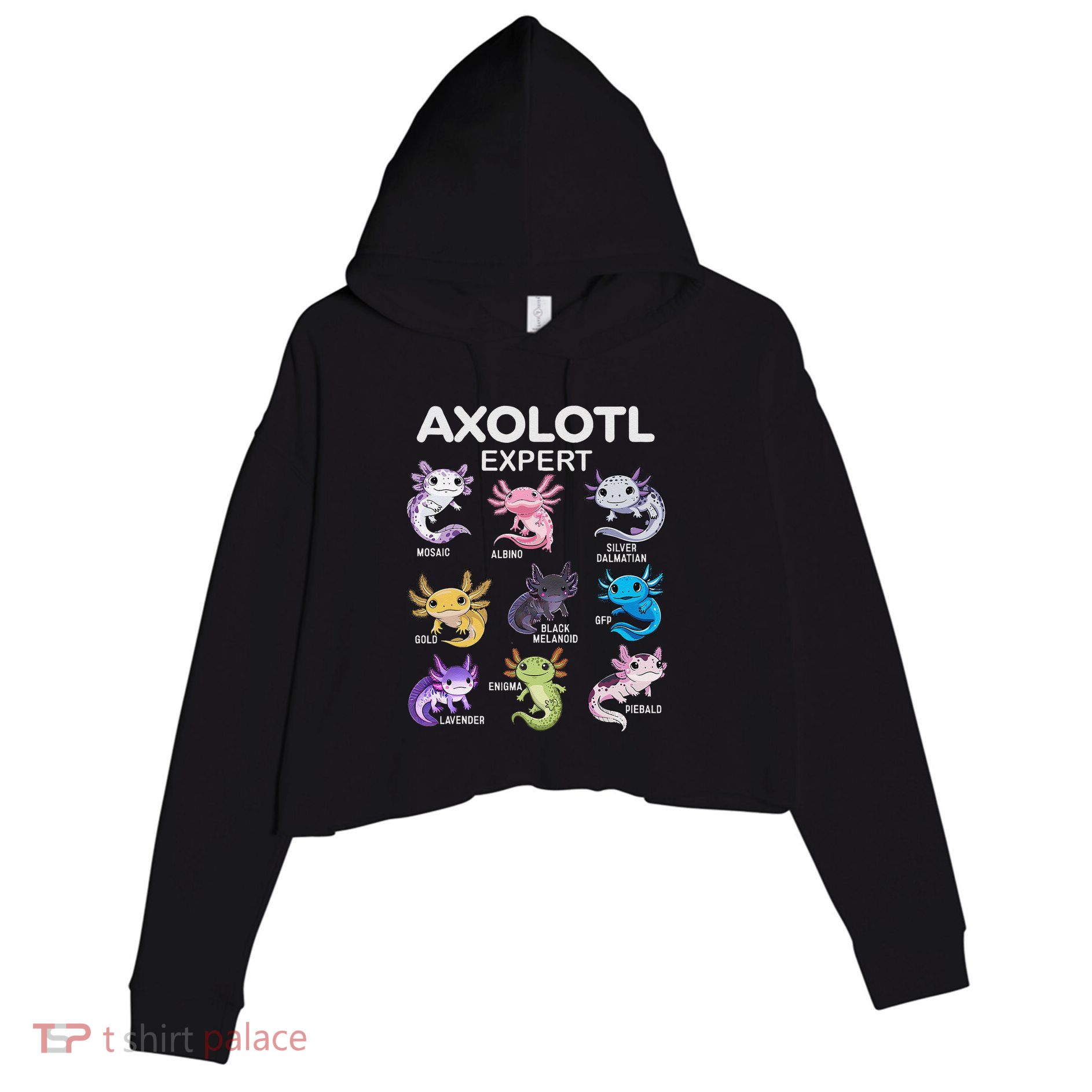 Cute Axolotl Girl Axolotl Gift Crop Fleece Hoodie