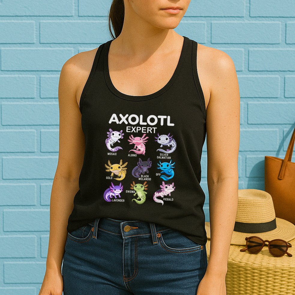 Cute Axolotl Girl Axolotl Gift Womens Tank Top