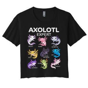 Cute Axolotl Girl Axolotl Gift Women's Crop Top Tee