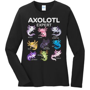 Cute Axolotl Girl Axolotl Gift Ladies Long Sleeve Shirt