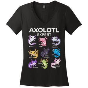 Cute Axolotl Girl Axolotl Gift Women's V-Neck T-Shirt