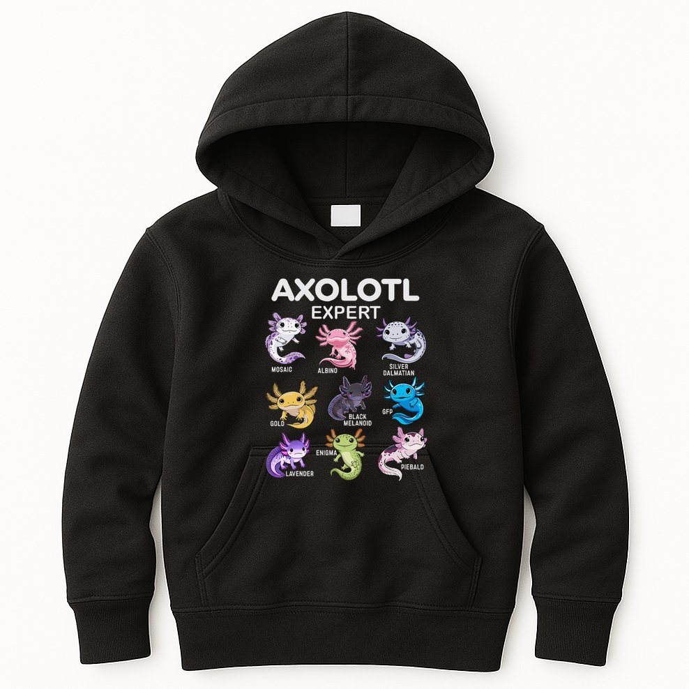 Cute Axolotl Girl Axolotl Gift Kids Hoodie