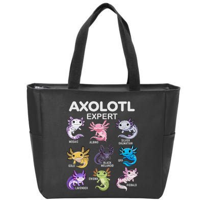 Cute Axolotl Girl Axolotl Gift Zip Tote Bag