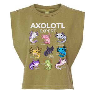 Cute Axolotl Girl Axolotl Gift Garment-Dyed Women's Muscle Tee