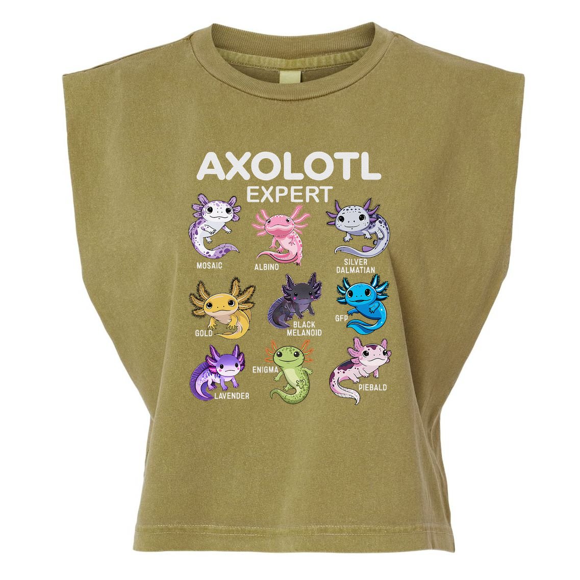 Cute Axolotl Girl Axolotl Gift Garment-Dyed Women's Muscle Tee