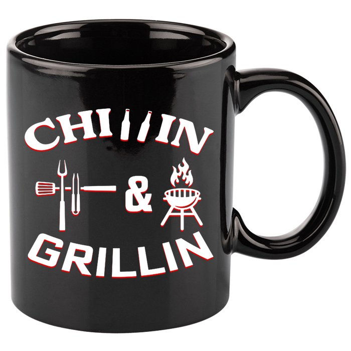 Chillin And Grillin BBQ Cooking 11oz C Handle Ceramic Mug