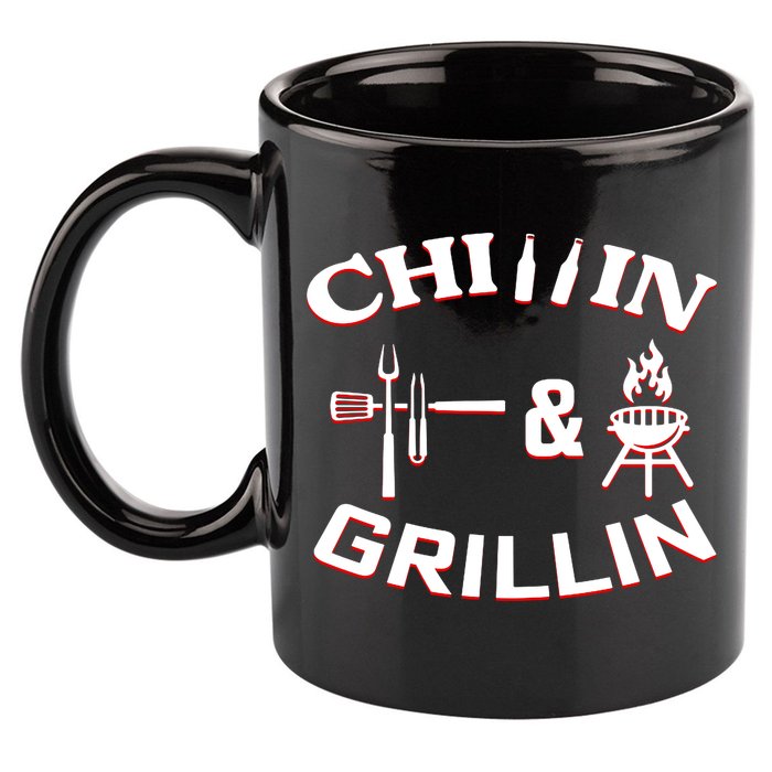 Chillin And Grillin BBQ Cooking 11oz C Handle Ceramic Mug
