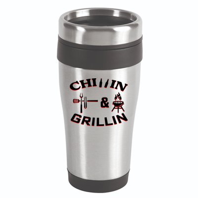 Chillin And Grillin BBQ Cooking 16oz Travel Tumbler