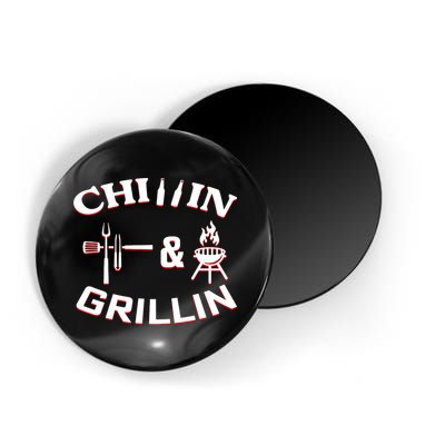 Chillin And Grillin BBQ Cooking Magnet