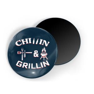 Chillin And Grillin BBQ Cooking Magnet