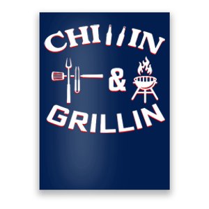 Chillin And Grillin BBQ Cooking Poster