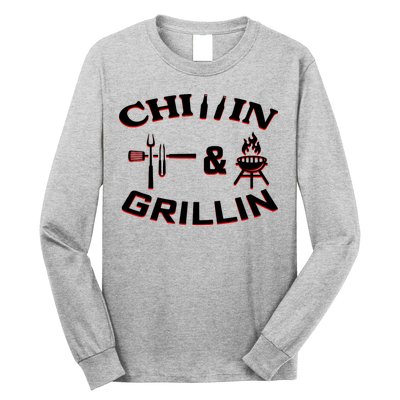 Chillin And Grillin BBQ Cooking Long Sleeve Shirt