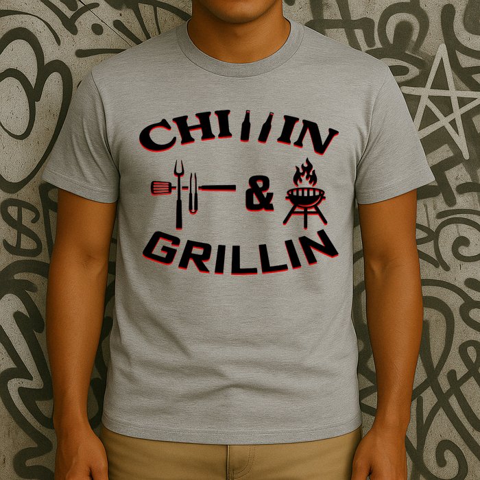 Chillin And Grillin BBQ Cooking T-Shirt