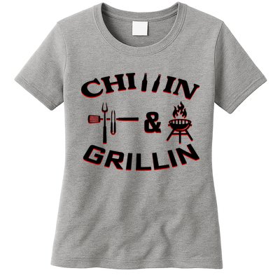 Chillin And Grillin BBQ Cooking Womens T-Shirt
