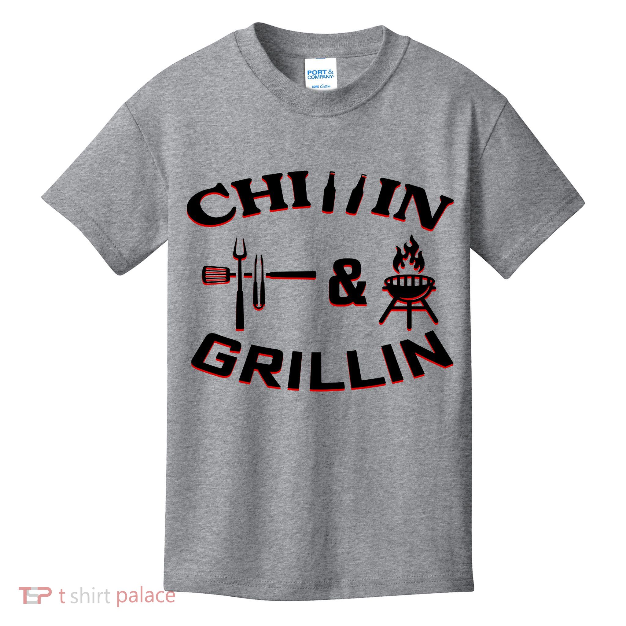 Chillin And Grillin BBQ Cooking Kids T-Shirt