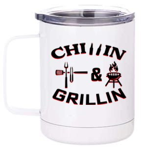 Chillin And Grillin BBQ Cooking 12 oz Stainless Steel Tumbler Cup