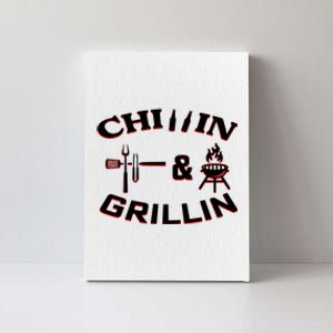 Chillin And Grillin BBQ Cooking Canvas