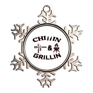 Chillin And Grillin BBQ Cooking Metallic Star Ornament