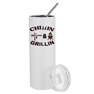 Chillin And Grillin BBQ Cooking Stainless Steel Tumbler