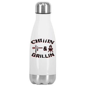 Chillin And Grillin BBQ Cooking Stainless Steel Insulated Water Bottle