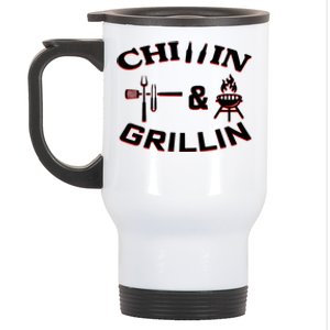 Chillin And Grillin BBQ Cooking Stainless Steel Travel Mug