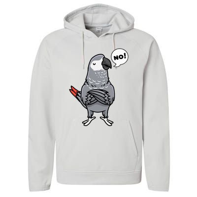 Congo African Grey Parrot Performance Fleece Hoodie