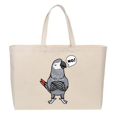 Congo African Grey Parrot Cotton Canvas Jumbo Tote