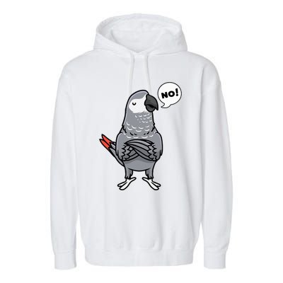 Congo African Grey Parrot Garment-Dyed Fleece Hoodie