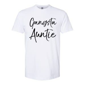 Cute Aunt Gift From Niece And Nephew Funny Gift Gangsta Auntie Gift Softstyle CVC T-Shirt