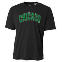 Chicago Arched Green Text Cooling Performance Crew T-Shirt